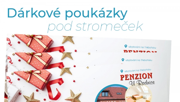 Dárkové poukázky pod Vánoční stromeček